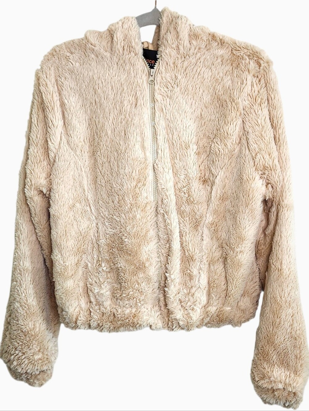 Ambiance Faux Fur Hooded Jacket L Fluffy Cozy Après Ski Snow Bunny